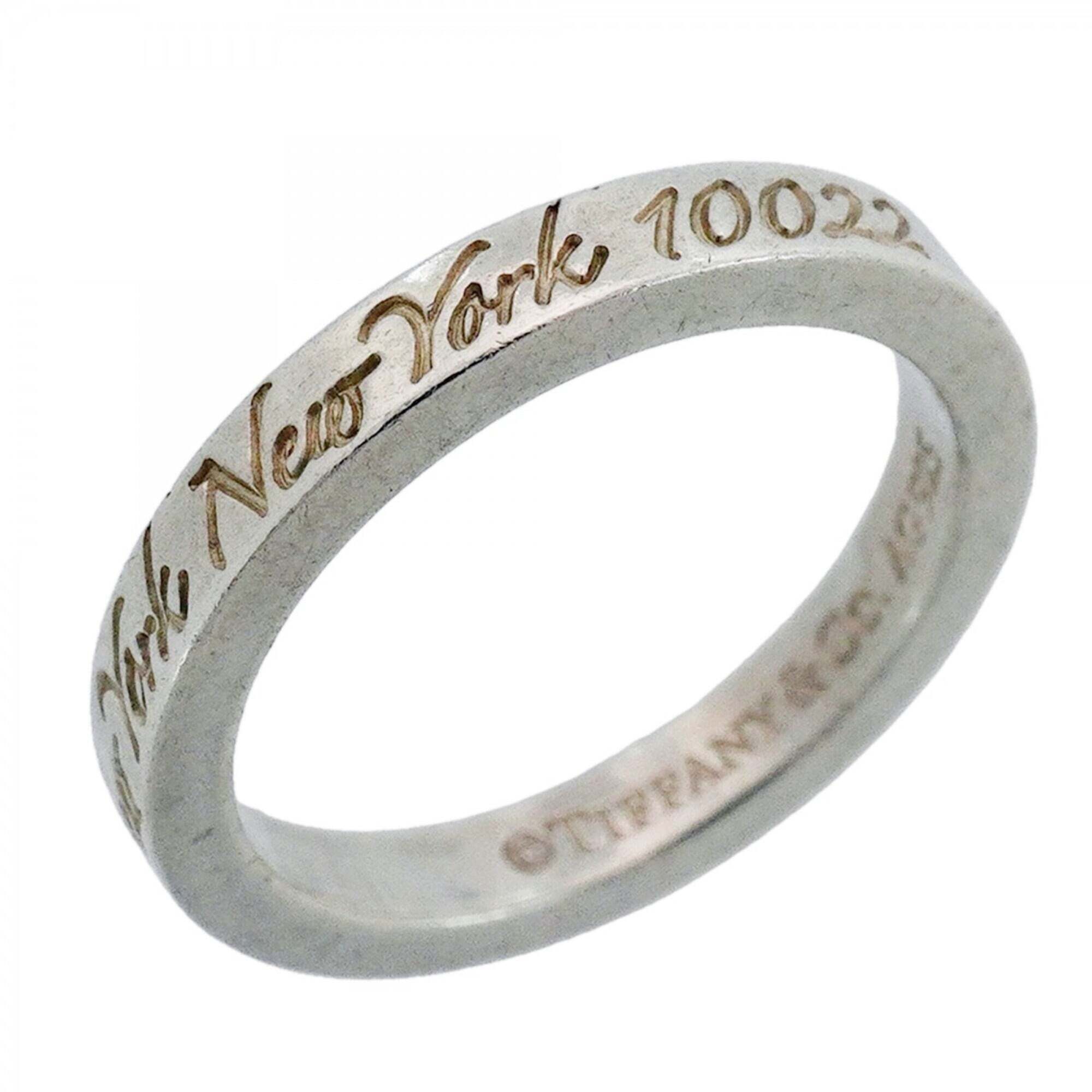 Tiffany & Co. Notes Narrow Ring, Sterling Silver 925, Size 9, Women's